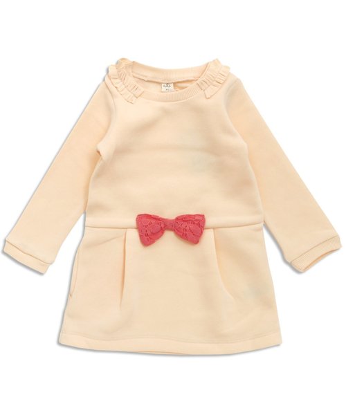 apres les cours（アプレレクール）の「フリル付トレーナーワンピース（ワンピース・キッズ・ネイビー/グレー/ベージュ・140/130/110/100/120/80/90）」の14枚目の写真