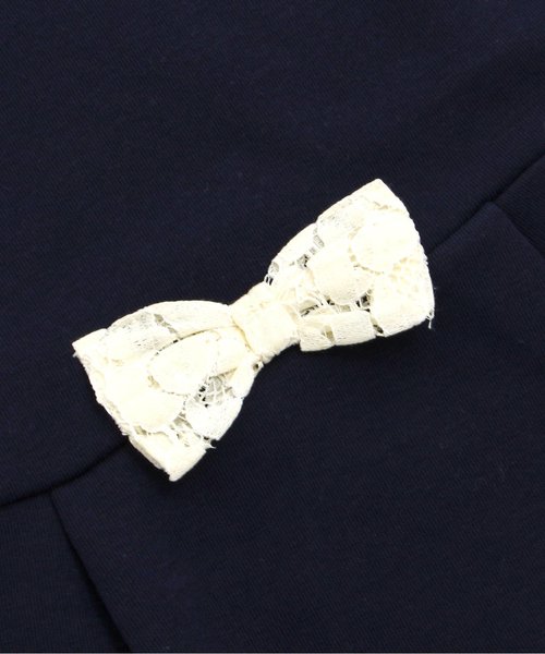 apres les cours（アプレレクール）の「フリル付トレーナーワンピース（ワンピース・キッズ・ネイビー/グレー/ベージュ・140/130/110/100/120/80/90）」の4枚目の写真