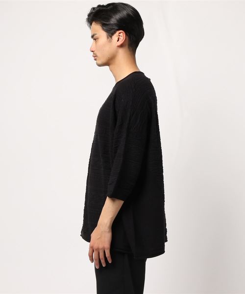 チャイハネ（チャイハネ）の「【チャイハネ】yul ジャガードコットンニットMEN'Sトップス（ニット/セーター・メンズ・ブラック/ブルー/ベージュ/ホワイト/ダークブラック/オレンジ・FREE）」の7枚目の写真