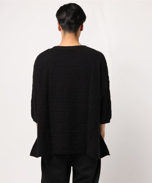 チャイハネ（チャイハネ）の「【チャイハネ】yul ジャガードコットンニットMEN'Sトップス（ニット/セーター・メンズ・ブラック/ブルー/ベージュ/ホワイト/ダークブラック/オレンジ・FREE）」の8枚目の写真