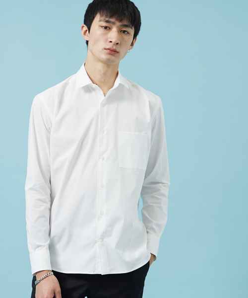 STUDIOUS（ステュディオス）の「タイプライターバイオシャツ（シャツ/ブラウス・メンズ・ホワイト/グレー/ネイビー・2/1/3）」の2枚目の写真