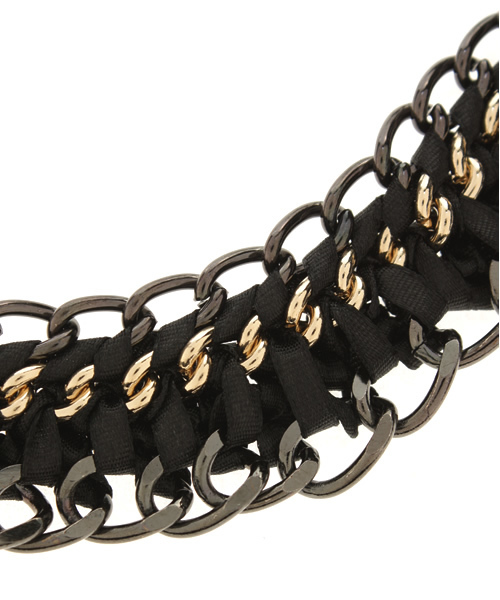 BEAUTY&YOUTH UNITED ARROWS(ビューティーアンドユースユナイテッドアローズ)の「BY ビッグチェーンリボンネックレス ◆(ネックレス・レディース・ブラック/ベージュ・フリー)」の5枚目の写真