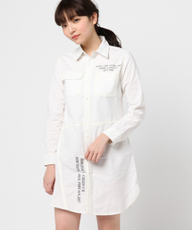 AVIREX | 【直営店限定】 DS TB L/S STENCIL WORK SHIRT ONE PIECE/ タイプブルー ワークシャツ ワンピ-ス(シャツワンピース)