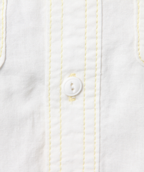 AVIREX（アヴィレックス）の「【直営店限定】 DS TB L/S STENCIL WORK SHIRT ONE PIECE/ タイプブルー ワークシャツ ワンピ-ス（シャツワンピース・レディース・ホワイト/インディゴブルー・MEDIUM/SMALL）」の10枚目の写真