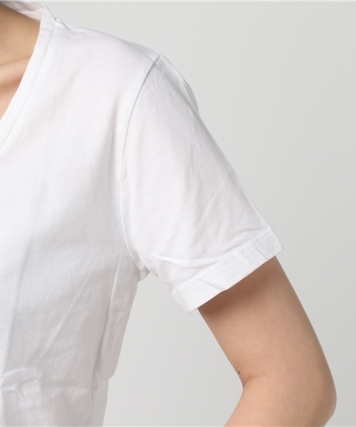 three dots(スリードッツ)の「Marisol 5月号掲載/ブレンダ T / 半袖(Tシャツ/カットソー・レディース・ライトピンク/ネイビー/ホワイト/杢グレー/サーモンピンク/ブラック・X-SMALL/SMALL)」の11枚目の写真