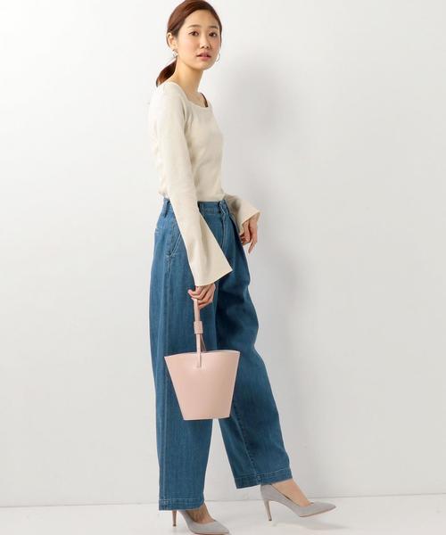 YAHKI（ヤーキ）の「YAHKI バケツ ストラップバッグ / ヤーキ / バケットバッグ（ショルダーバッグ・レディース・オフホワイト/ライトピンク・FREE）」の3枚目の写真