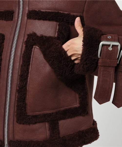 ALLSAINTS（オールセインツ）の「ASHER SHEARLING BIKER