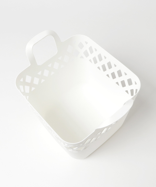 Francfranc（フランフラン）の「スクエア ランドリーバスケット S ホワイト（ランドリーグッズ・レディース・ホワイト・FREE）」の4枚目の写真