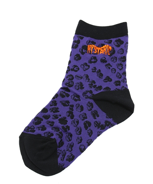 HYSTERIC MINI（ヒステリックミニ）の「Leopard ソックス（ソックス/靴下・キッズ・グリーン/パープル/ピンク/レッド・13/16/19/22）」の2枚目の写真