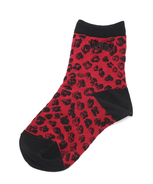 HYSTERIC MINI（ヒステリックミニ）の「Leopard ソックス（ソックス/靴下・キッズ・グリーン/パープル/ピンク/レッド・13/16/19/22）」の4枚目の写真