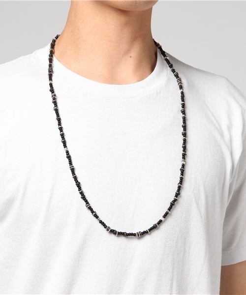 JACKROSE(ジャックローズ)の「ビーズロングネックレス(ネックレス・メンズ・レッド/ブラック・フリー)」の6枚目の写真