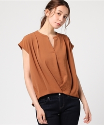 SHIPS | フロントタックショートスリーブブラウス(シャツ/ブラウス)