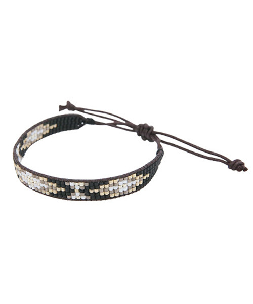 Luz Llena（ラズレナ）の「オルテガ柄ビーズブレスレット（バングル/リストバンド・レディース・ターコイズブルー/ブラック・ﾌﾘ-）」の7枚目の写真