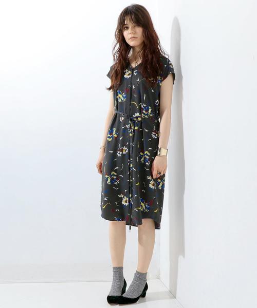 ユナイテッドアローズ　ブーケ　プリント　ワンピース　38 UNITED ARROWS（ユナイテッドアローズ）の「＜UNITED ARROWS
