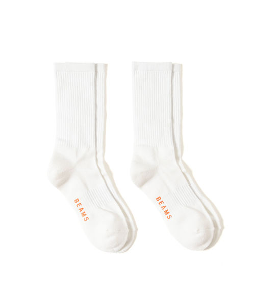 BEAMS(ビームス)の「BEAMS / Dralon リブ 2P ソックス(ソックス/靴下・メンズ・ホワイト・ONE SIZE)」の3枚目の写真