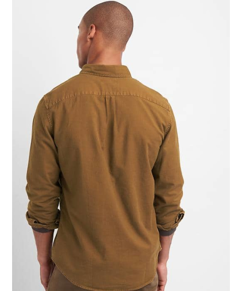GAP(ギャップ)の「Gap オックスフォード ガーメントダイ スタンダードフィットシャツ(シャツ/ブラウス・メンズ・オリーブ/ライトブルー/ボルドー/ダークブラウン・XXS/L/XS/M/XL/S)」の5枚目の写真