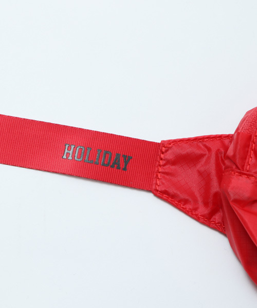 HOLIDAY（ホリデイ）の「HOLIDAY PACKABLE MINI WAIST BAG パッカブルホリデイミニウエストバッグ（ボディバッグ/ウエストポーチ・レディース・ブラック/レッド・ONE SIZE）」の11枚目の写真