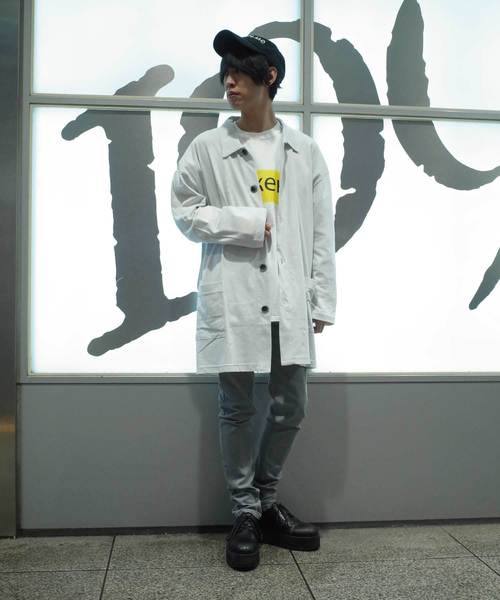 rovtski（ロフトスキー）の「rovtski 【ビッグシルエット】LINEN COTTON SOLID MAXI LENGTH BIG SOUT/7C17062307（ステンカラーコート・メンズ・ライトグレー/ネイビー/スミクロ・FREE）」の17枚目の写真