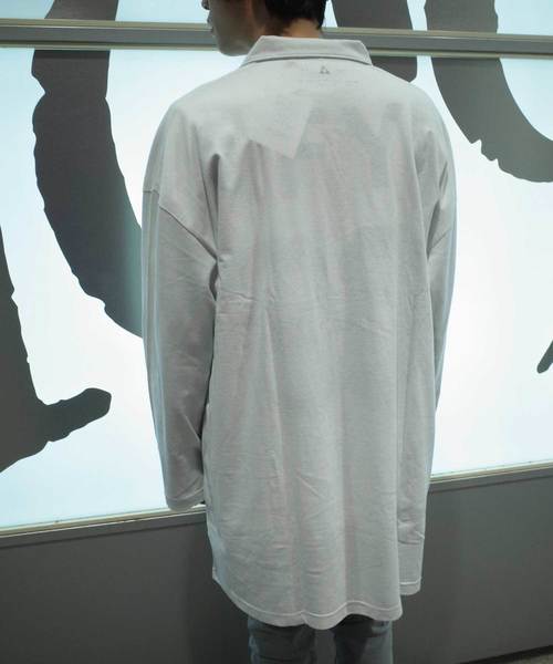 rovtski（ロフトスキー）の「rovtski 【ビッグシルエット】LINEN COTTON SOLID MAXI LENGTH BIG SOUT/7C17062307（ステンカラーコート・メンズ・ライトグレー/ネイビー/スミクロ・FREE）」の11枚目の写真