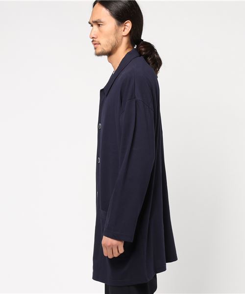 rovtski（ロフトスキー）の「rovtski 【ビッグシルエット】LINEN COTTON SOLID MAXI LENGTH BIG SOUT/7C17062307（ステンカラーコート・メンズ・ライトグレー/ネイビー/スミクロ・FREE）」の10枚目の写真
