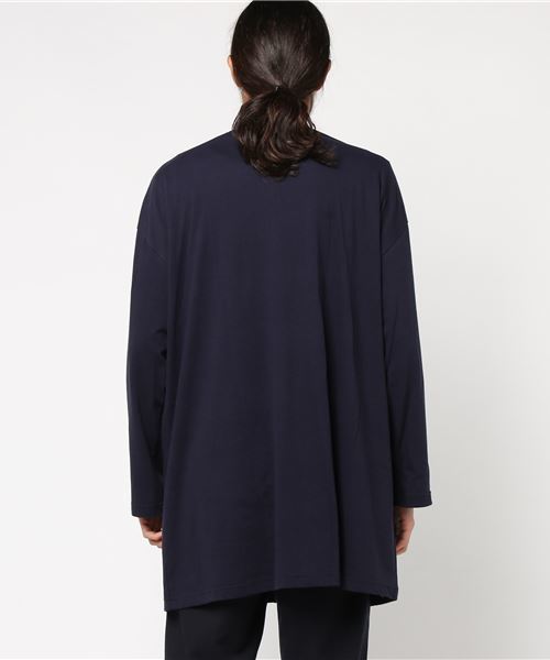 rovtski（ロフトスキー）の「rovtski 【ビッグシルエット】LINEN COTTON SOLID MAXI LENGTH BIG SOUT/7C17062307（ステンカラーコート・メンズ・ライトグレー/ネイビー/スミクロ・FREE）」の8枚目の写真