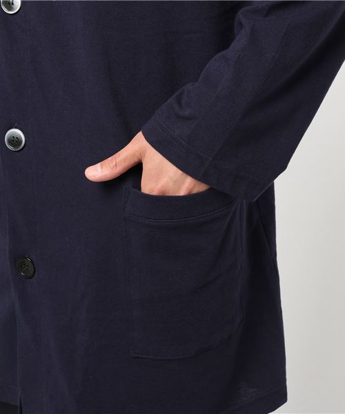 rovtski（ロフトスキー）の「rovtski 【ビッグシルエット】LINEN COTTON SOLID MAXI LENGTH BIG SOUT/7C17062307（ステンカラーコート・メンズ・ライトグレー/ネイビー/スミクロ・FREE）」の7枚目の写真