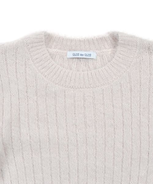 OLIVE des OLIVE（オリーブデオリーブ）の「袖レースフェザープルオーバー◆（ニット/セーター・レディース・ブラック/オフホワイト/ピンク/ピンク系その他・FREE）」の6枚目の写真