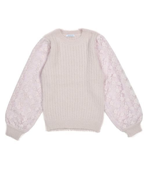 OLIVE des OLIVE（オリーブデオリーブ）の「袖レースフェザープルオーバー◆（ニット/セーター・レディース・ブラック/オフホワイト/ピンク/ピンク系その他・FREE）」の14枚目の写真