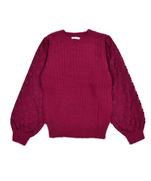 OLIVE des OLIVE（オリーブデオリーブ）の「袖レースフェザープルオーバー◆（ニット/セーター・レディース・ブラック/オフホワイト/ピンク/ピンク系その他・FREE）」の13枚目の写真