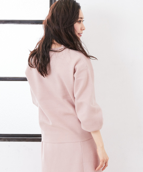 RIVE DROITE(リヴドロワ)の「アンゴラタッチミラノリブVネックプルオーバー(ニット/セーター・レディース・アイボリー/ブラック/ピンク・FREE)」の7枚目の写真