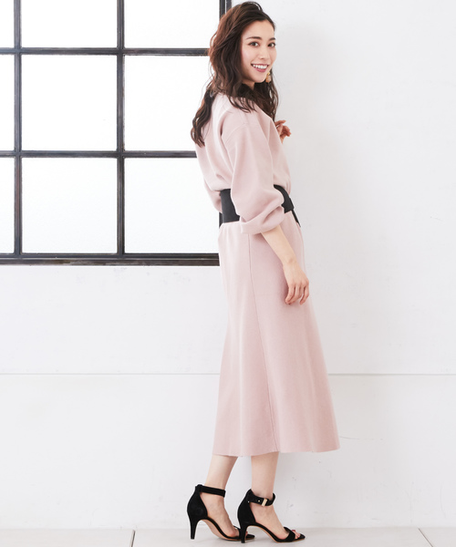 RIVE DROITE(リヴドロワ)の「アンゴラタッチミラノリブVネックプルオーバー(ニット/セーター・レディース・アイボリー/ブラック/ピンク・FREE)」の9枚目の写真