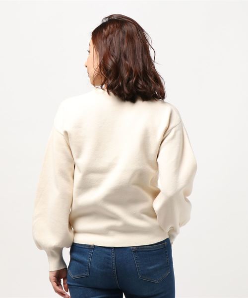 RIVE DROITE(リヴドロワ)の「アンゴラタッチミラノリブVネックプルオーバー(ニット/セーター・レディース・アイボリー/ブラック/ピンク・FREE)」の4枚目の写真