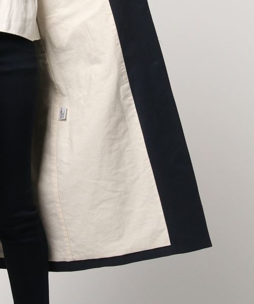 liflattie ships（リフラティ シップス）の「liflattie ships:ソリッドロングステンカラーコート（ステンカラーコート・レディース・ネイビー/グレー・ONE SIZE）」の3枚目の写真