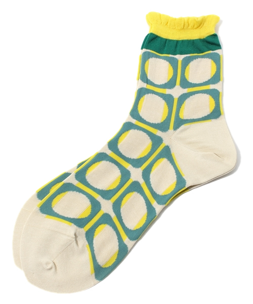 Demi-Luxe BEAMS（デミルクス ビームス）の「○ANTIPAST / パスザオーバル ソックス（ソックス/靴下・レディース・ピンク/グリーン・ONE SIZE）」の2枚目の写真