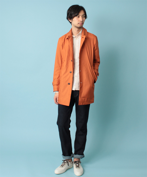 BEAMS LIGHTS Men's（ビームスライツ メンズ）の「○BEAMS LIGHTS / ポケッタブルステンカラーコート（ステンカラーコート・メンズ・ベージュ/オリーブ/オレンジ/ネイビー・SMALL/MEDIUM/LARGE/X-LARGE）」の8枚目の写真