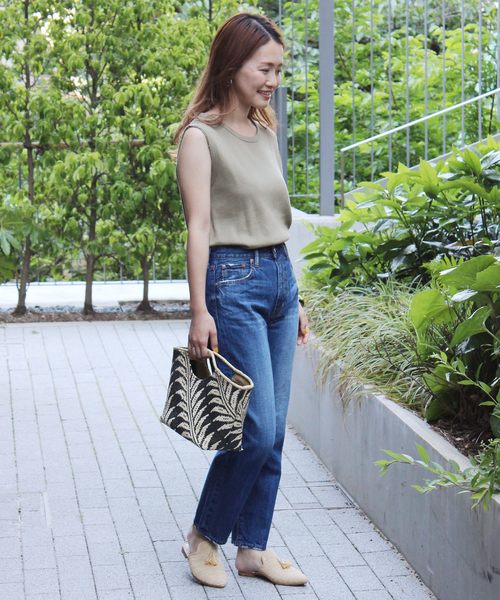 JOURNAL STANDARD relume（ジャーナルスタンダード　レリューム）の「12ozデニムテーパード（デニムパンツ・レディース・ネイビー/ブルー・40/38/36/34）」の4枚目の写真