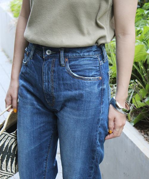 JOURNAL STANDARD relume（ジャーナルスタンダード　レリューム）の「12ozデニムテーパード（デニムパンツ・レディース・ネイビー/ブルー・40/38/36/34）」の8枚目の写真