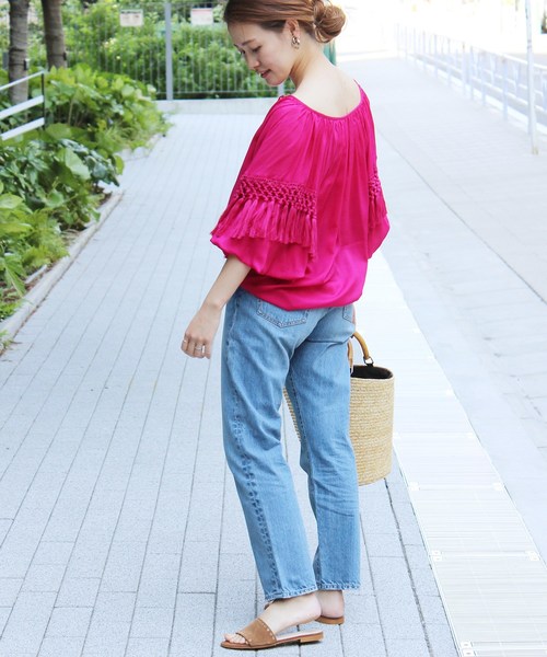 JOURNAL STANDARD relume（ジャーナルスタンダード　レリューム）の「12ozデニムテーパード（デニムパンツ・レディース・ネイビー/ブルー・40/38/36/34）」の12枚目の写真