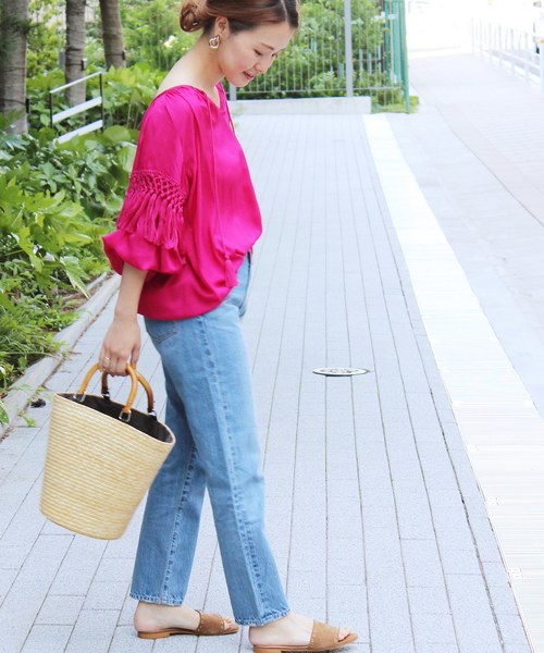 JOURNAL STANDARD relume（ジャーナルスタンダード　レリューム）の「12ozデニムテーパード（デニムパンツ・レディース・ネイビー/ブルー・40/38/36/34）」の13枚目の写真