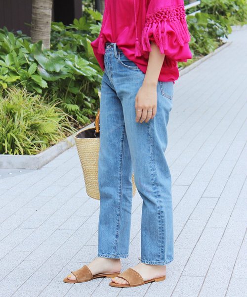 JOURNAL STANDARD relume（ジャーナルスタンダード　レリューム）の「12ozデニムテーパード（デニムパンツ・レディース・ネイビー/ブルー・40/38/36/34）」の16枚目の写真