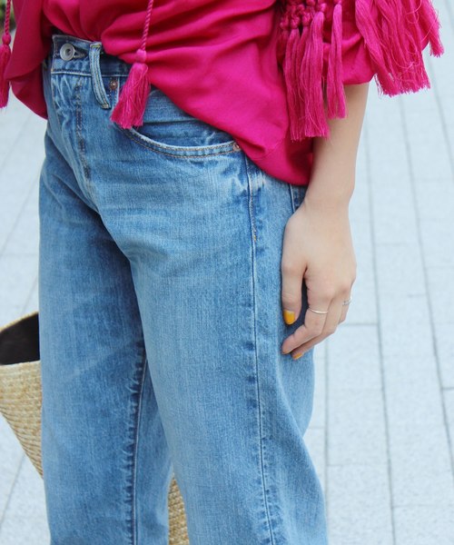 JOURNAL STANDARD relume（ジャーナルスタンダード　レリューム）の「12ozデニムテーパード（デニムパンツ・レディース・ネイビー/ブルー・40/38/36/34）」の18枚目の写真