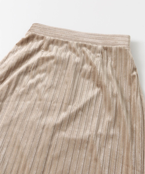ITEMS URBANRESEARCH（アイテムズ アーバンリサーチ）の「ベロアテレコタイトスカート（スカート・レディース・パープル/カーキ/ベージュ・FREE）」の21枚目の写真
