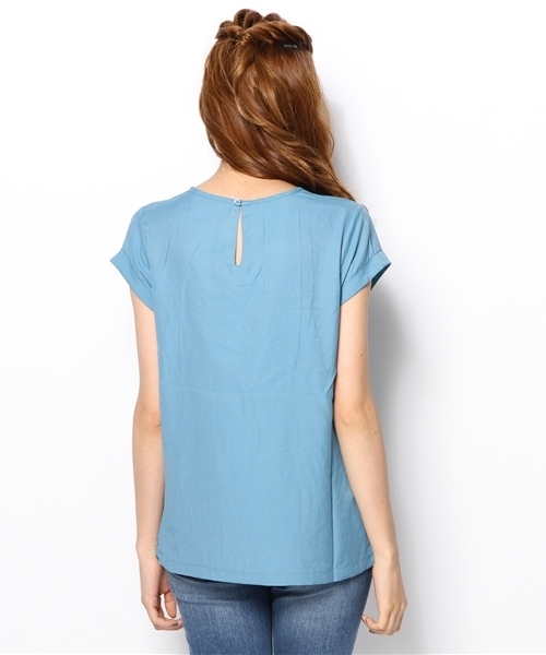 CIAOPANIC（チャオパニック）の「【Ciaopanic】レースピンタックBL（シャツ/ブラウス・レディース・オフホワイト/ベビーピンク/サックスブルー・FREE）」の9枚目の写真