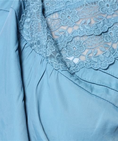 CIAOPANIC（チャオパニック）の「【Ciaopanic】レースピンタックBL（シャツ/ブラウス・レディース・オフホワイト/ベビーピンク/サックスブルー・FREE）」の14枚目の写真