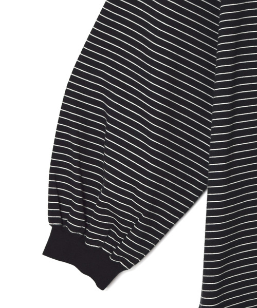 w closet（ダブルクローゼット）の「クルーネックボーダービッグプルオーバー（Tシャツ/カットソー・レディース・ブラック/パープル/オフホワイト/サックスブルー/ライトグリーン/ラベンダー/モカ/ブルー系その他・FREE）」の11枚目の写真