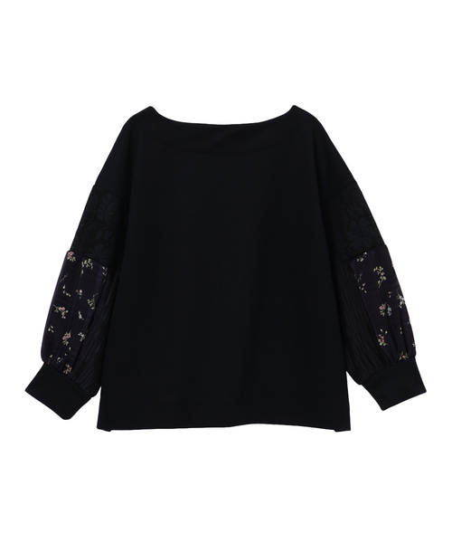 DOLLUPOOPS（ドールアップウップス）の「異素材 袖パッチワーク プルオーバー 60312（Tシャツ/カットソー・レディース・ホワイト/ネイビー・38）」の8枚目の写真