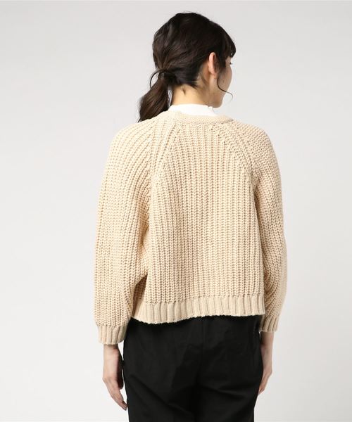 LUGG NAGG（ラグナグ）の「【Jewelobe/ ジュエローブ】 ケーブル編みショートカーデ（カーディガン/ボレロ・レディース・ベージュ/イエロー/グリーン/ボルドー・FREE）」の8枚目の写真
