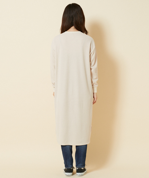 PairPair（ペアペア）の「ワッフルヘンリーネックワンピース（ワンピース・レディース・カーキ/アイボリー・FREE）」の6枚目の写真