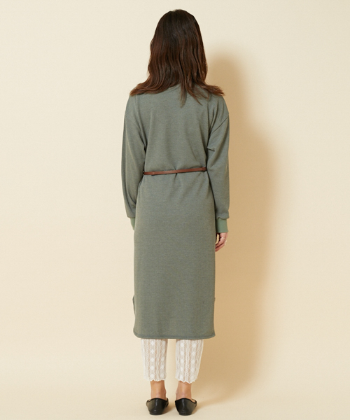 PairPair（ペアペア）の「ワッフルヘンリーネックワンピース（ワンピース・レディース・カーキ/アイボリー・FREE）」の9枚目の写真