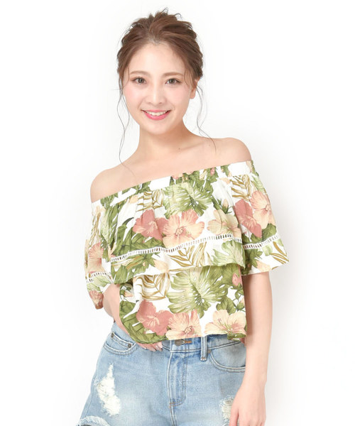 rip curl(リップカール)の「【RIP CURL リップカール】レディース プリント柄 オフショルダーブラウス(シャツ/ブラウス・レディース・ホワイト/イエロー・MEDIUM)」の17枚目の写真